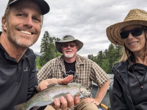 Pete and Suzanne on the McKenzie River with LFA Guide Service